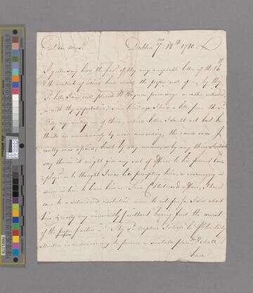 Cambridge, Peter. Letter to Richard Shackleton