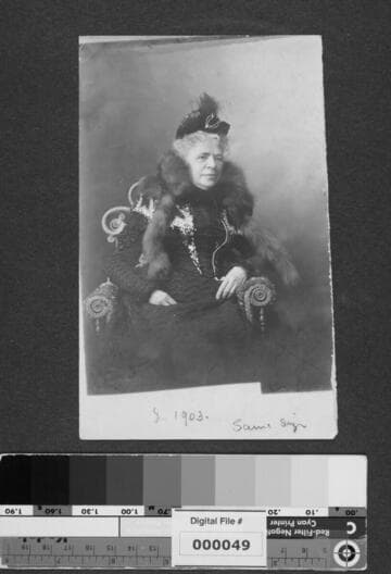 Formal studio portrait of Eliza A. Otis