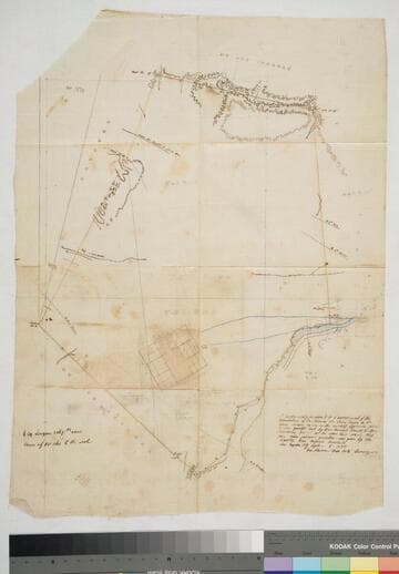 Plat of boundaries of the Rancho San Juan Cajón de Santa Ana