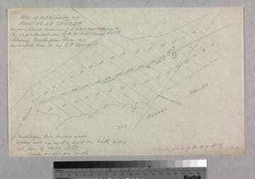 Map of subdivision of Rancho La Cañada