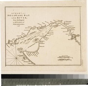 A chart of Delaware Bay and River : from the original by Mr. Fisher of Philadelphia 1776