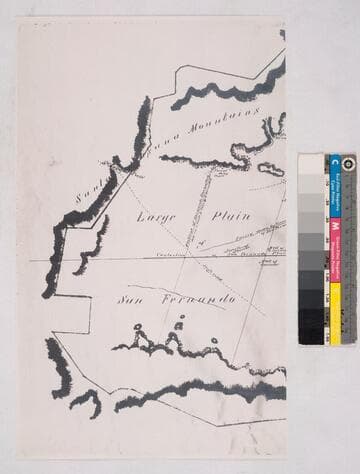 Map of San Fernando Plain showing centerline, foothills and Arroyo