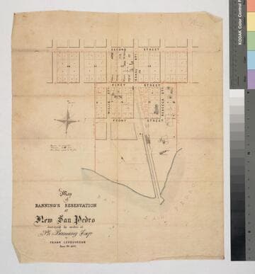 Map of Banning's Reservation at New San Pedro