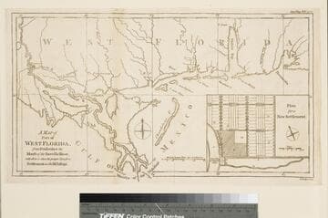 A Map of Part of West Florida, from Pensacola to the Mouth of the Iberville River, with a view to show the proper Spot for a Settlement on the Mississippi
