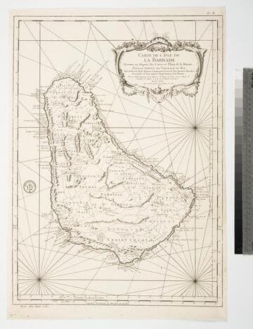 Carte de l'Isle de Barbade Dresee au Depost des Cartes et Plans de la Marine