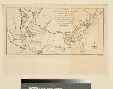 Plan of Charles Town the Capital of South Carolina, with the Harbour, Islands, and Forts the Attack on Fort Sulivan by His Majesty's Ships under Sir Peter Parker in 1776 The Position of the Land Forces, under General Clinton, and the Rebel Camp and Intrenchments exactly delineated
