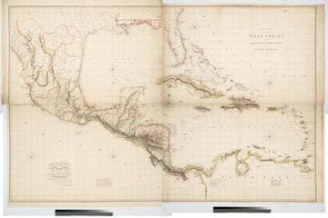 Chart of the West Indies and Spanish Dominions in North America. By A. Arrowsmith 1803