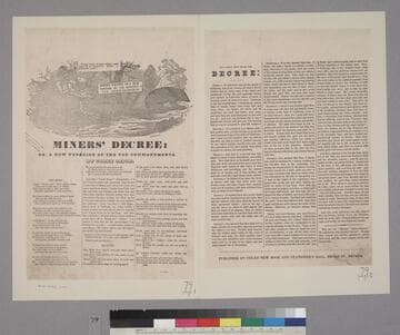 Miners’ Decree: Or A New Verse-ion of the Ten Commandments. By Cadez Orion