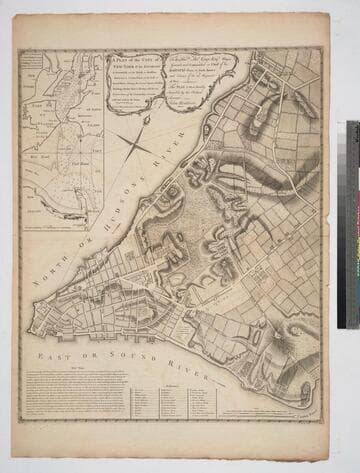 A Plan of the City of New-York & its Environs to Greenwich, on the North or Hudsons River, and to Crown Point, on the East or Sound River