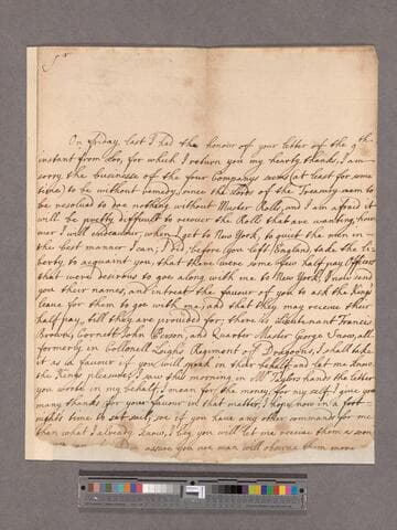 Hyde, Edward, afterwards 3d Earl of Clarendon. Letter to William Blathwayt