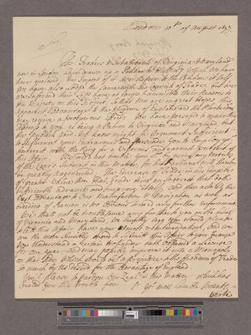 Perry, Micajah & others. Letter to William Blathwayt