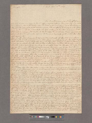 Clarke, George. Letter to William Blathwayt