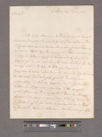 Pareti, Giovanni Battista, Abbé. Letter to [-----]