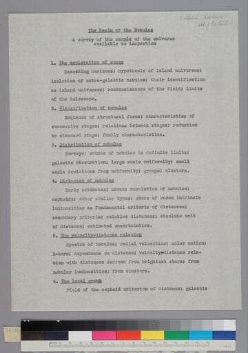 The Realm of the Nebulae: [Table of Contents]