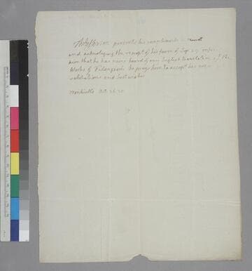 Thomas Jefferson, Monticello, letter to Achille Murot