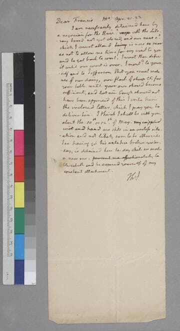 Thomas Jefferson, Monticello, letter to Francis Wayles Eppes