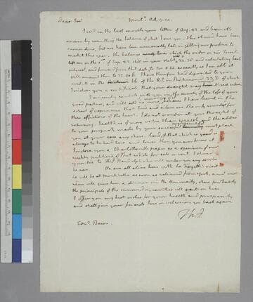 Thomas Jefferson, Monticello, letter to Edmund Bacon