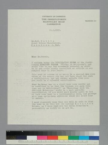 Arthur Beer of the University of Cambridge Observatories writes EPH