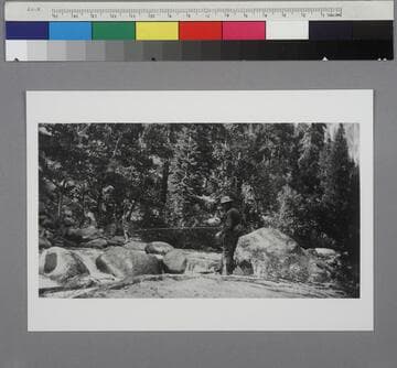 Edwin Powell Huble fishing at Palisade Creek, California, 1932