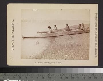 35. Bidarka traveling, ready to start