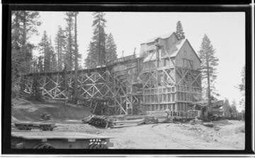 Big Creek Huntington Lake Dams - Rock Crusher Plant. [Railroad access to the multi