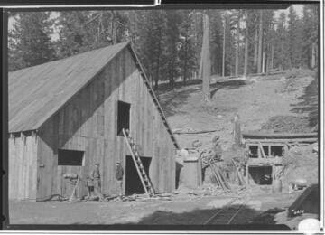 Big Creek, Florence Lake Dam - Blacksmith shop and tunnel portal