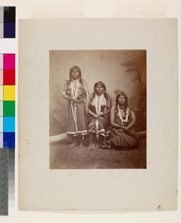 Three Wichita squaws, Indian Territory, 1868