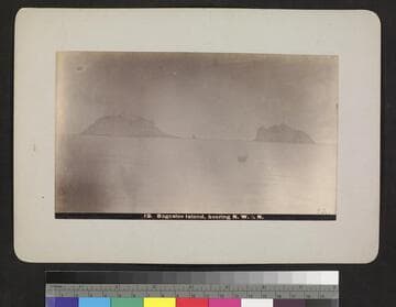 Bogoslov Island, bearing N.W. 1/2 N