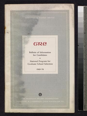 Booklet: GRE