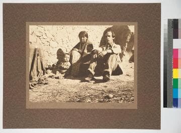 Squaw man and his Navajo wife - a type of white man of early days. The picture was made in 1886 - Navajo Reservation, Arizona