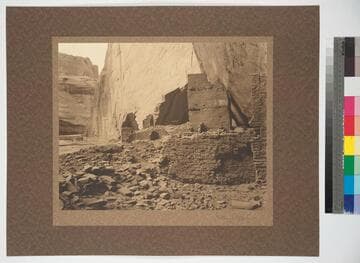 Canyon del Muerto, Arizona. Extensive ruins at the base of the canyon walls