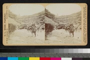 Trail view, Grand Canyon, via Ash Fork, Arizona, A. & P.R.R