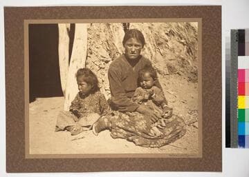 The wife and children of Hostine Nez, Navajo of Chinle, Arizona