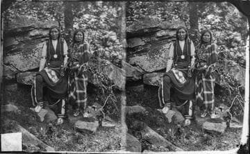 Yellow Bear and wife, (Arapaho), Indian Territory, 1875
