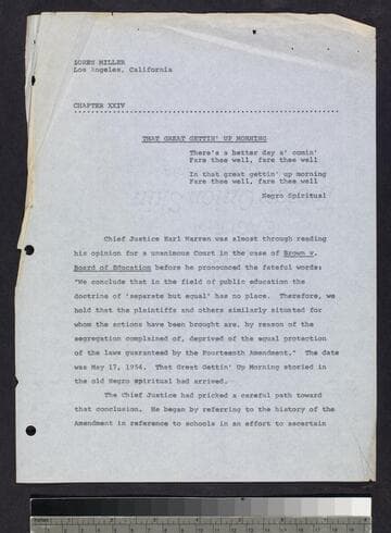 Typed copy of chapter 24 "That Great Getting' Up Morning"