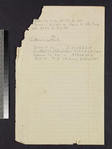 Handwritten and typed notes and draft pages for "The Petitioners"