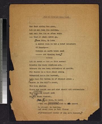 For My  Wife at Noon Time poem