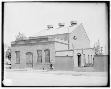 A man standing in front of the Pomona Substation