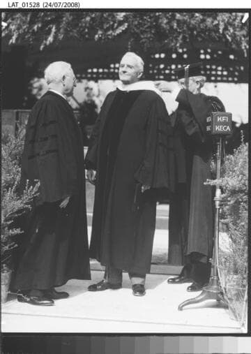 Harry Chandler receiving honorary degree