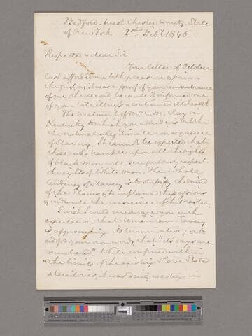 Jay, William. Letter to Thomas Clarkson
