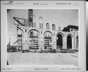 Long Beach Steam Station, Plant #1 - South view of Engine Room