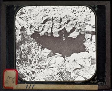 Detail view of cave in lava beds