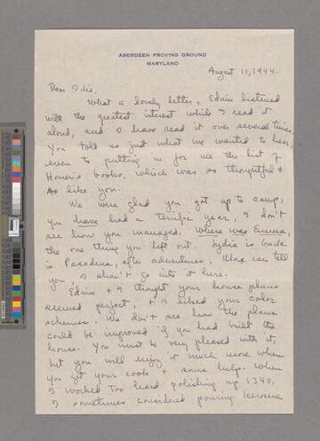 Hubble, Grace Burke. Letter to Ida Crotty