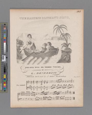 The Maltese boatman's song : for one, two or three voice / by L. Deveraux