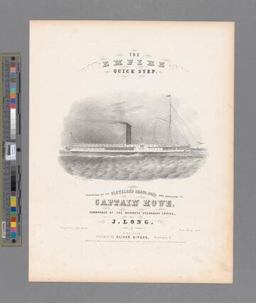The Empire quick step : performed by the Cleveland Brass Band and dedicated to Captain Howe, commander of the Mammoth Seamboat Empire / by J. Long
