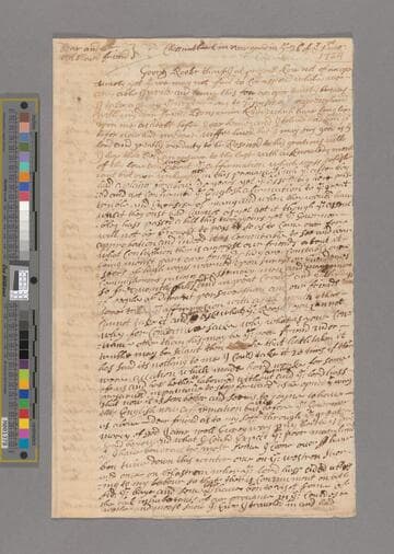 Lightfoot, Thomas. Letter to George Rooke