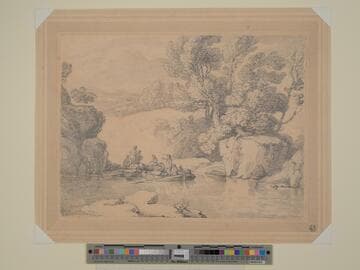 River Landscape with Figures
