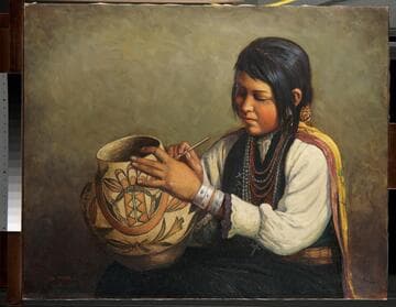 Isleta Pottery Maker, Pueblo of Isleta, New Mexico