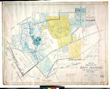 Map of the city of San Marino, Los Angeles County, California
