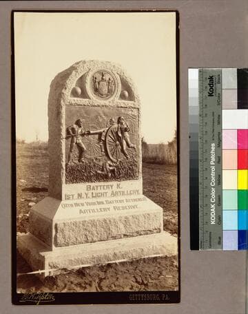 Monument honoring the 1st New York Light Artillery, Battery K